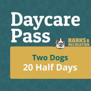 Daycare Pass  | 2 Dogs | 20 Half Days